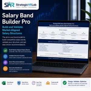 Salary Band Builder Excel Template | Pay Structure, Market Pricing & Compensation Analysis HR Toolkit