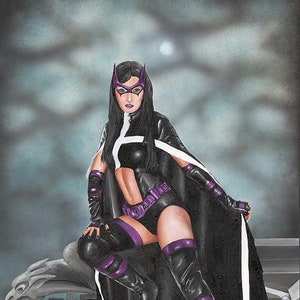 Huntress - Darkcity Konsttryck • Superhjälte & Serietidningar Heminredning bild 1