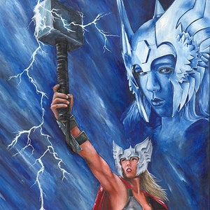Impressão de arte da Senhora das Tempestades • Decoração de casa nórdica Viking
