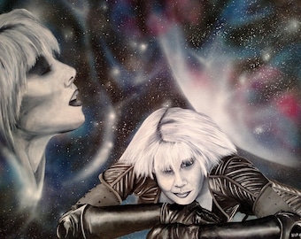 Stargazer Kunstdruck • Landschaft Sci Fi Wohnkultur