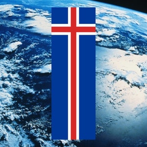 Iceland flag - Metal bookmark