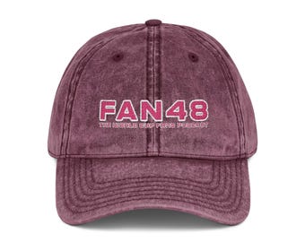 FAN48 Bestickte Vintage Mütze | Beunruhigt Baseball-Mütze