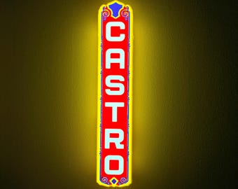 Castro Theater-Zeichen inspiriert 3D gedruckt LED Lightbox | San Francisco Wahrzeichen | USB Dimmbare Wand oder Schreibtisch Leuchte