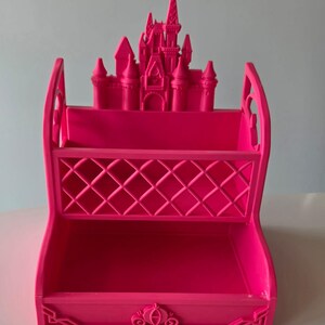 Organizador de mesa de 2 níveis em formato de castelo de princesa imagem 1