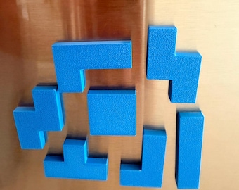 Retro Block Puzzle Kühlschrankmagnete