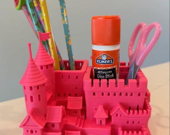 3D Gedruckte Burg Bleistifthalter