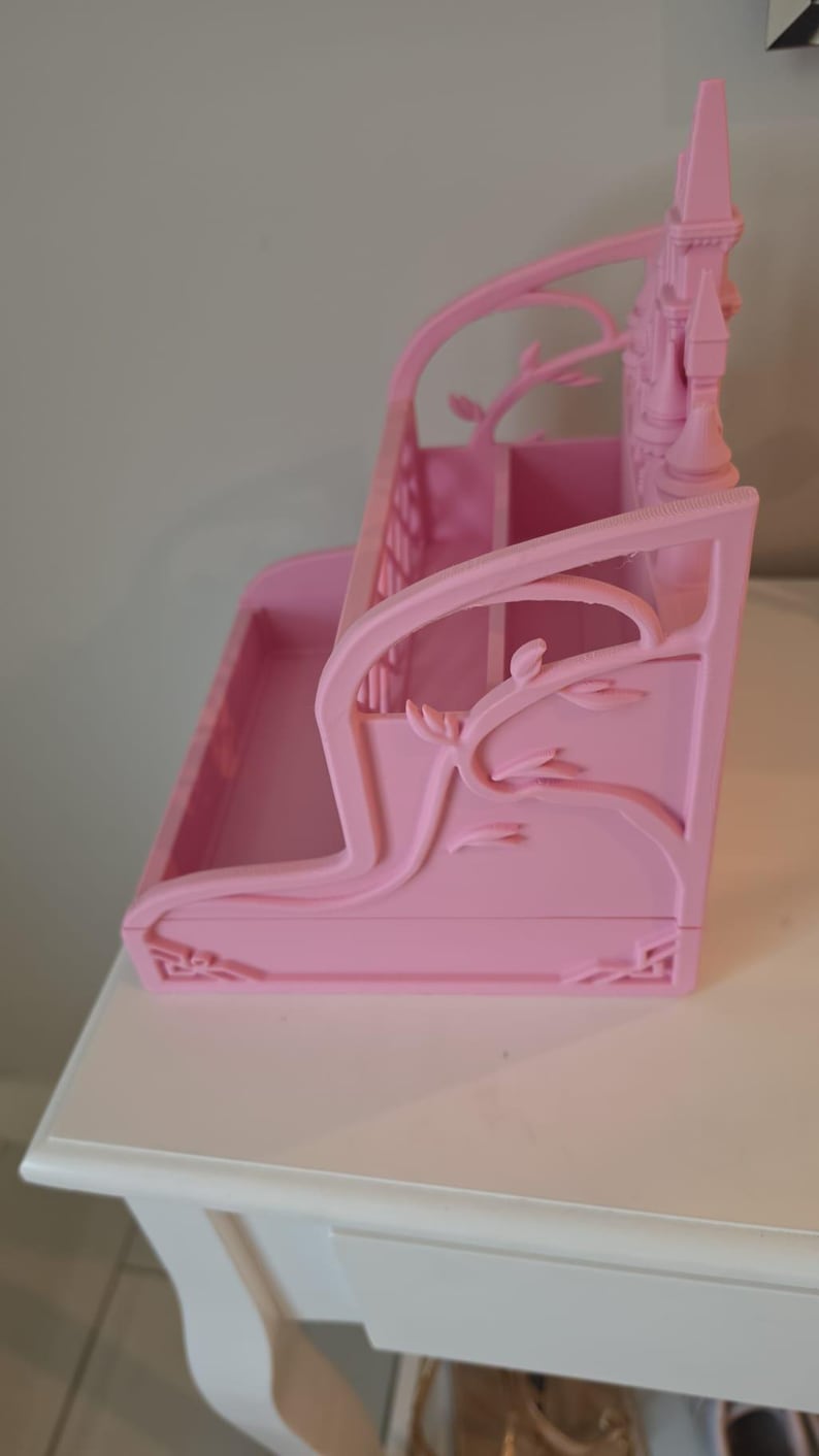 Organizador de mesa de 2 níveis em formato de castelo de princesa imagem 5
