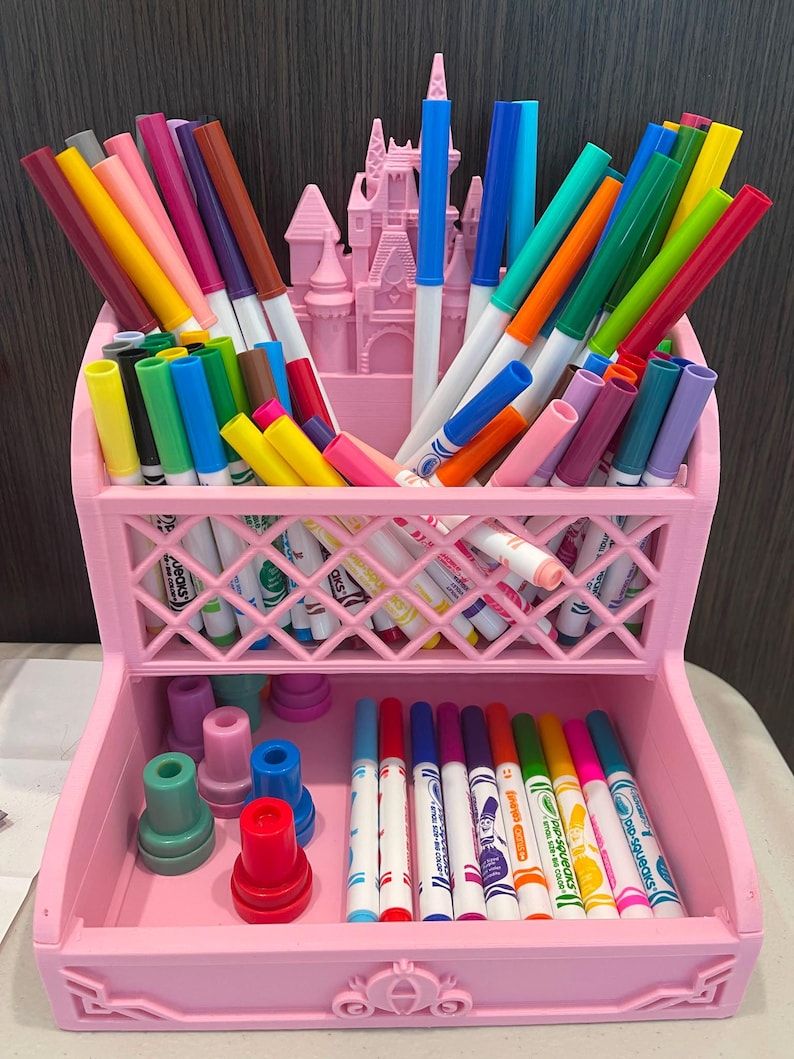 Organizador de mesa de 2 níveis em formato de castelo de princesa imagem 4