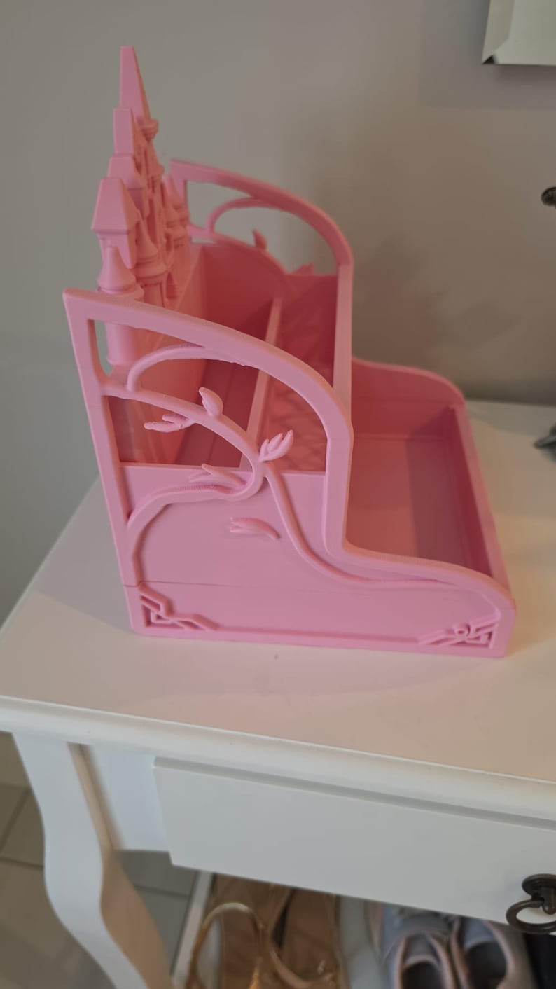 Organizador de mesa de 2 níveis em formato de castelo de princesa imagem 7