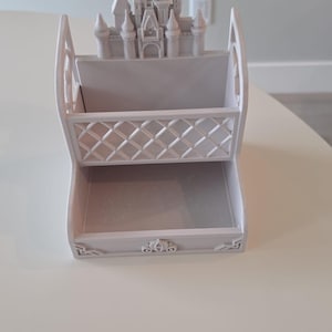 Organizador de mesa de 2 níveis em formato de castelo de princesa W15 x L15 x H20