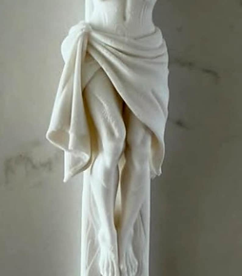 White Crucifix Wall Cross | Detailed Jesus on Cross INRI | 3D Printed Catholic image 5