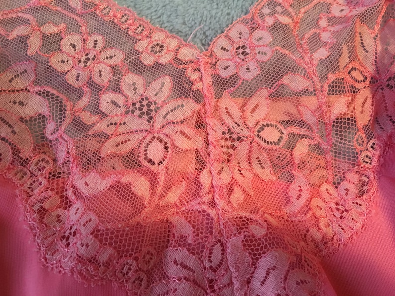 Coral Pink Nylon Slip From the 80's. - Etsy