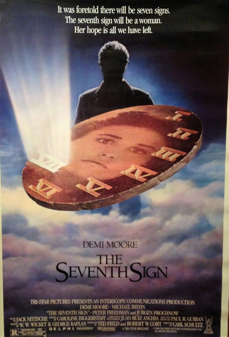 Movie Poster The Seventh Sign 1988 with Demi Moore. Etsy