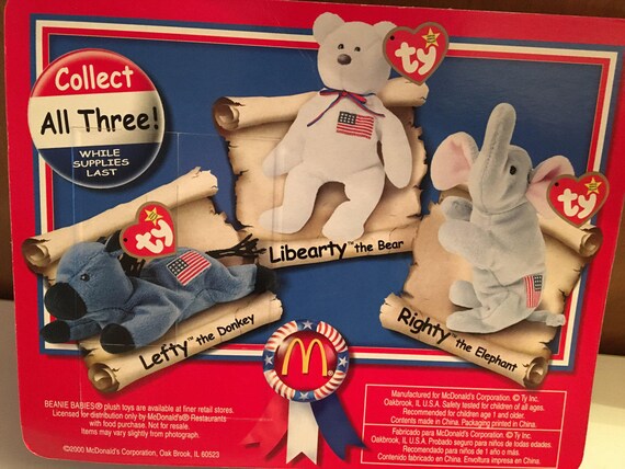 lefty the donkey beanie baby mcdonalds