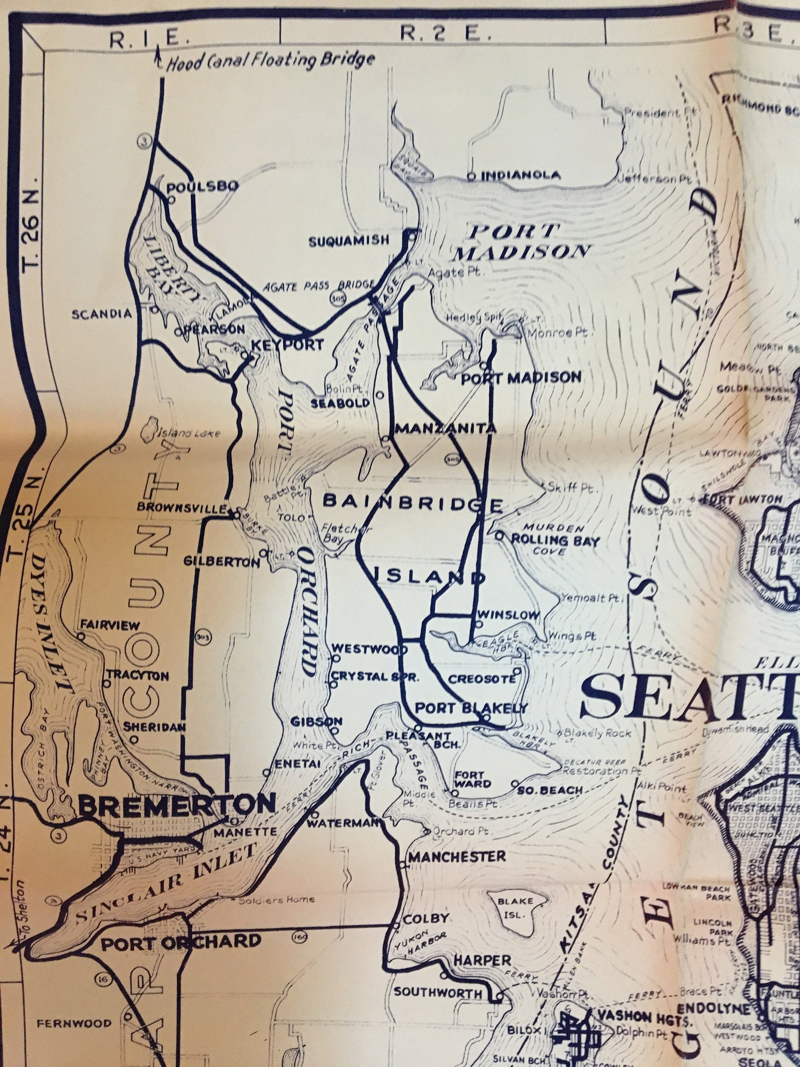 Vintage King County Washington Map. Etsy New Zealand