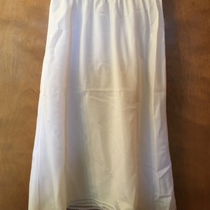 White Vintage half slip by Barbizon.
