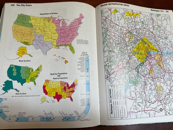 Book, Hammond Ambassador World Atlas. - Etsy