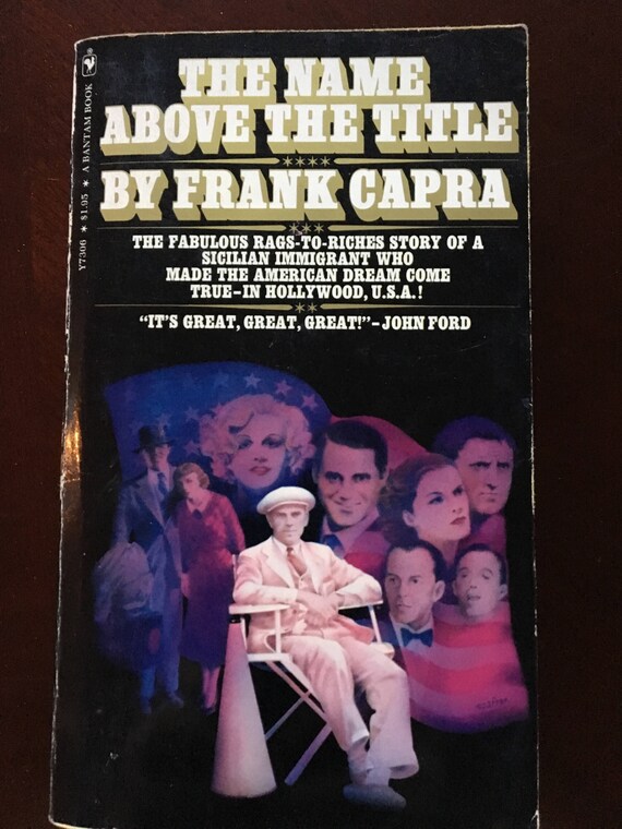 Paperback Book Autographed By Frank Capra His Autobiography Etsy