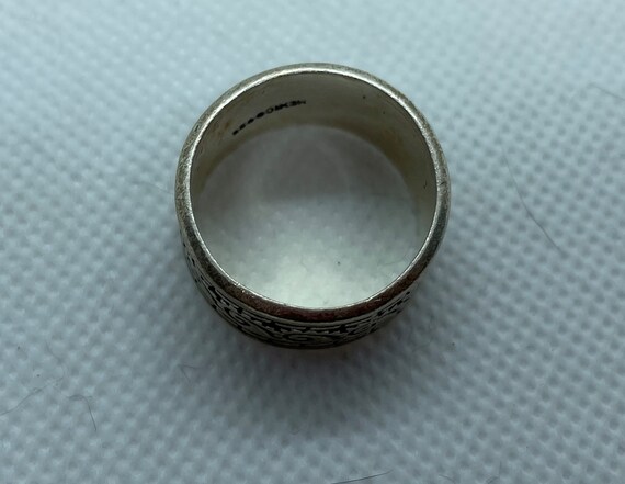 Thick silver ring, wave design. - image 5