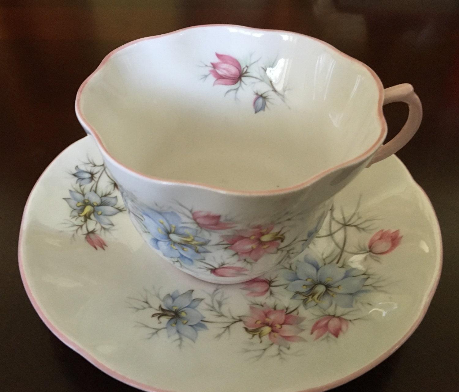 Queens Fine Bone China Cup and Saucer, Centenary Pear. Etsy