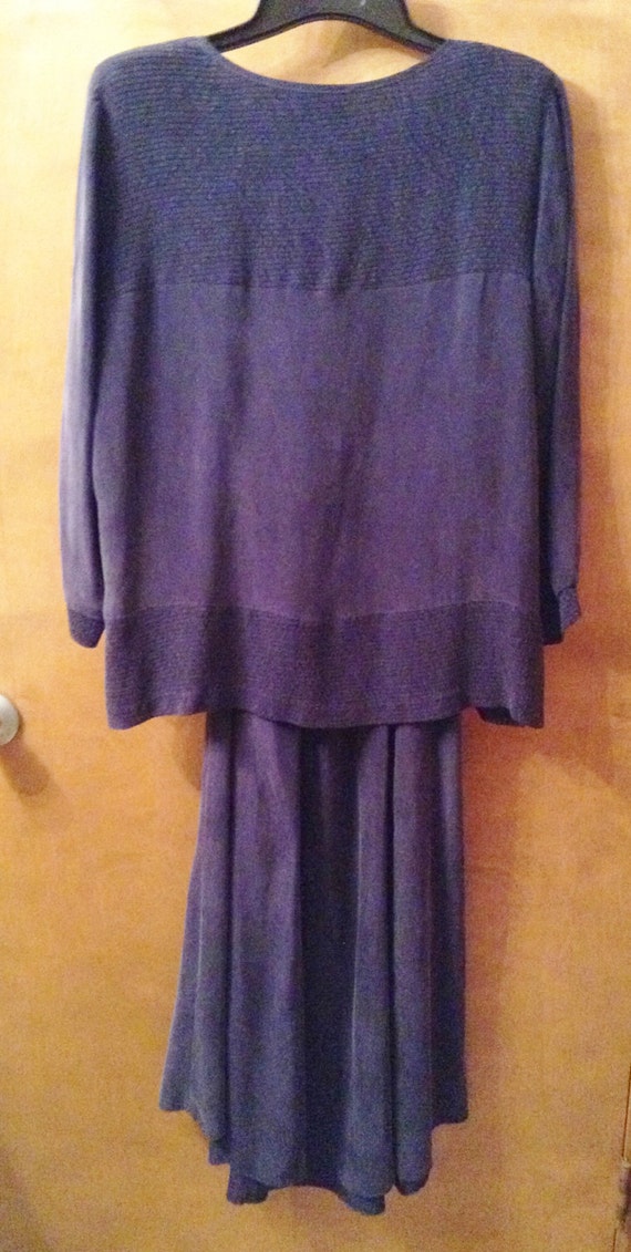 2 Piece navy blue rayon dress. - image 2