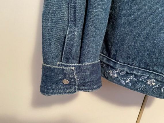 Vintage Denim Jacket with Embroidery - image 7