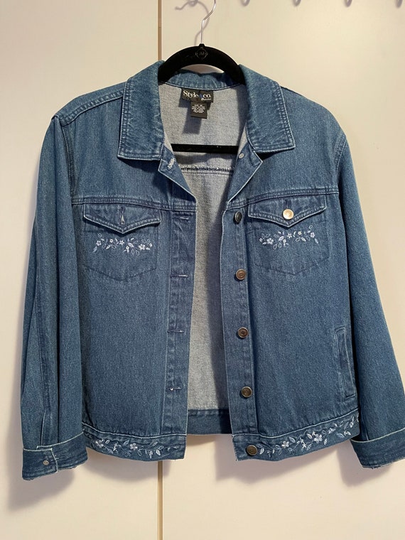 Vintage Denim Jacket with Embroidery