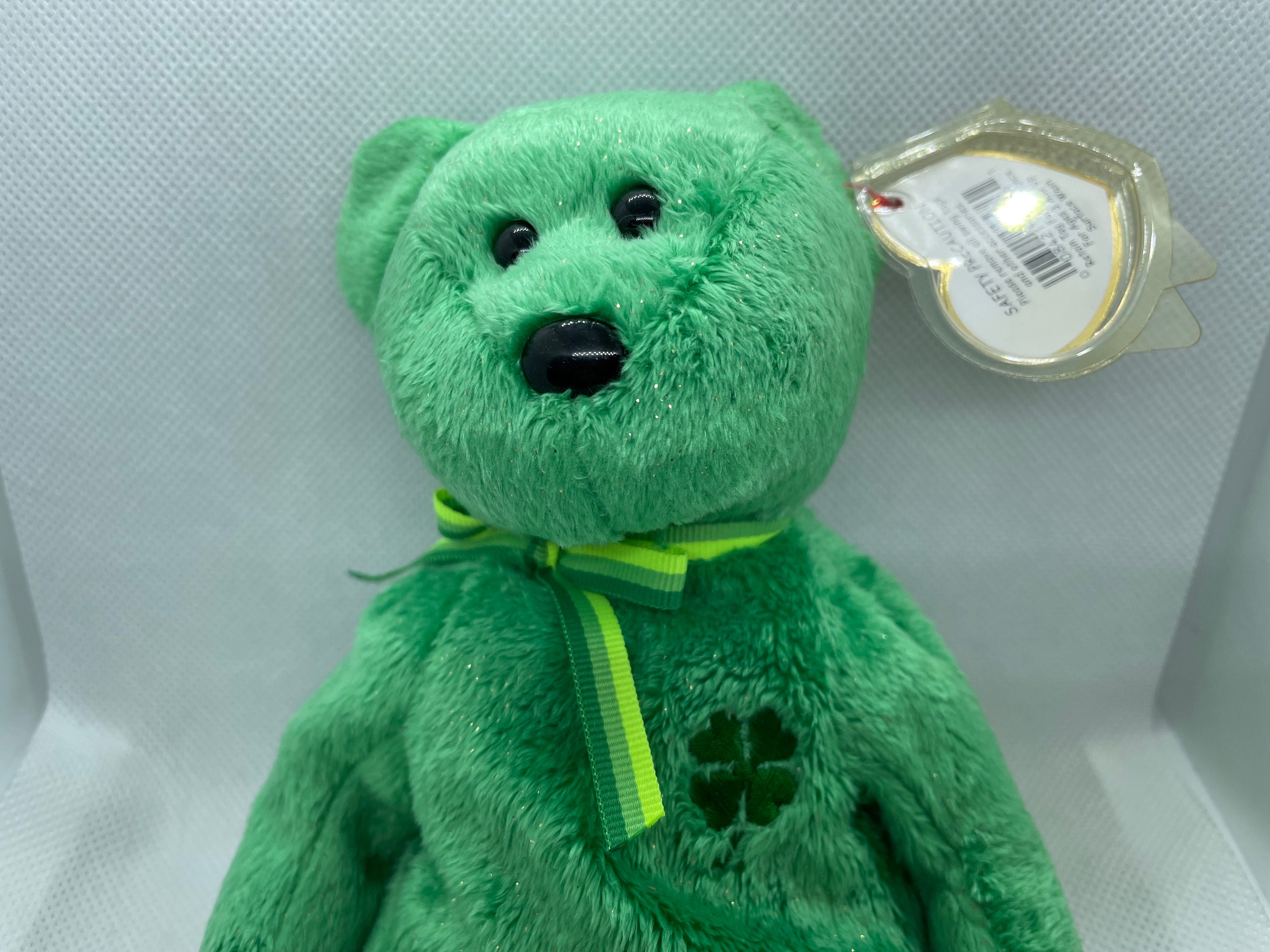 Dublin the Green Shamrock Beanie Baby Bear. - Etsy