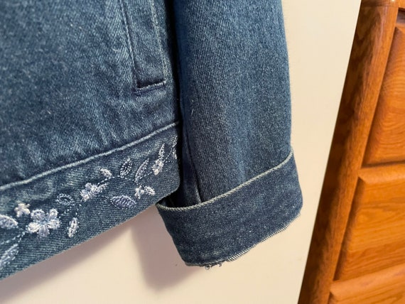 Vintage Denim Jacket with Embroidery - image 8