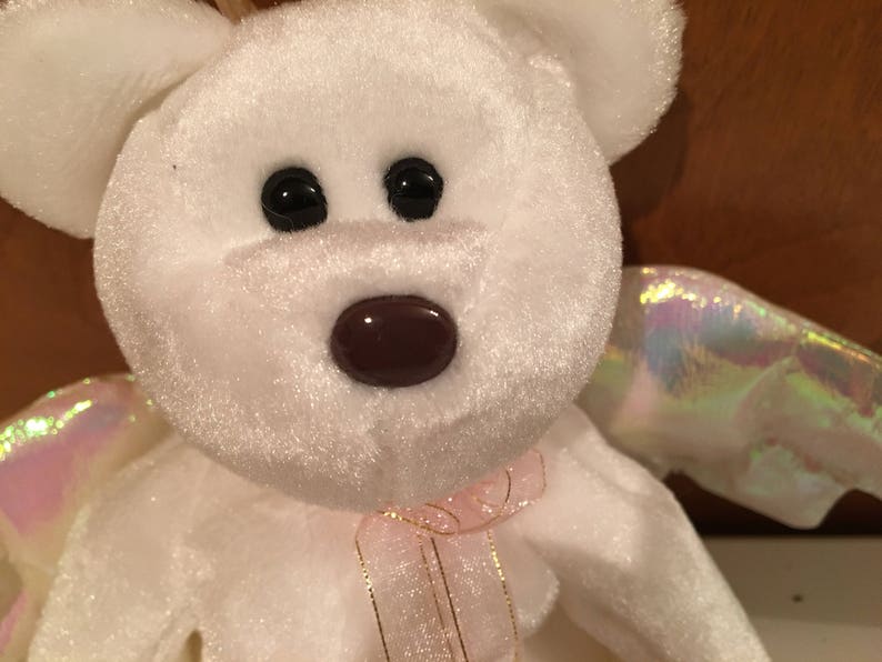 Halo the White Beanie Baby Bear With No Tag. - Etsy