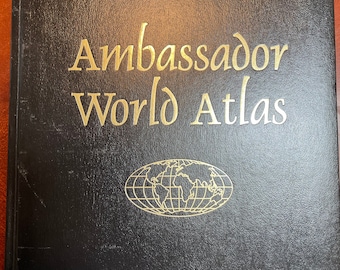 Book, Hammond Ambassador World Atlas. - Etsy