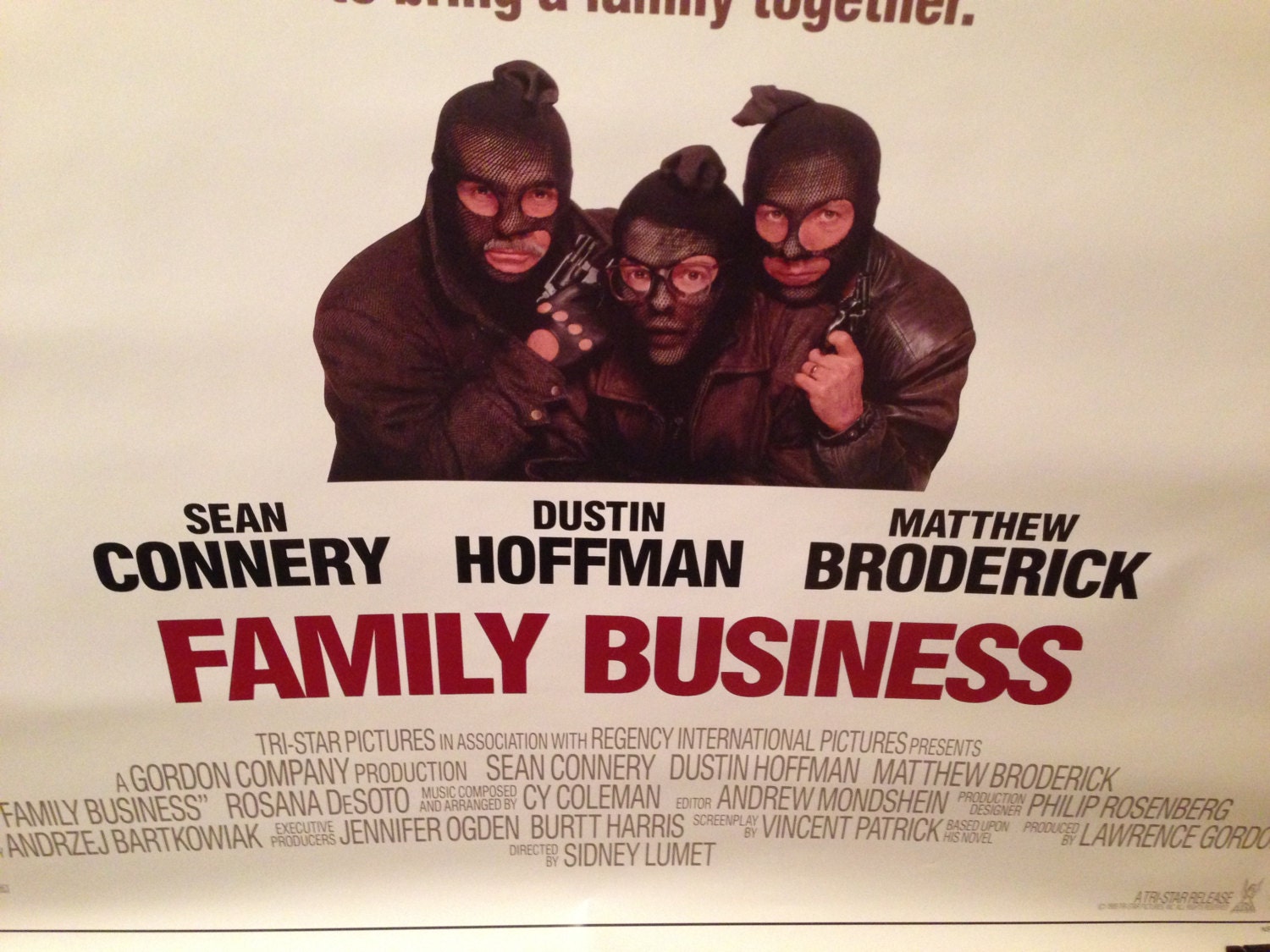 Movie Poster, Family Business, 1989 With Dustin Hoffman. - Etsy