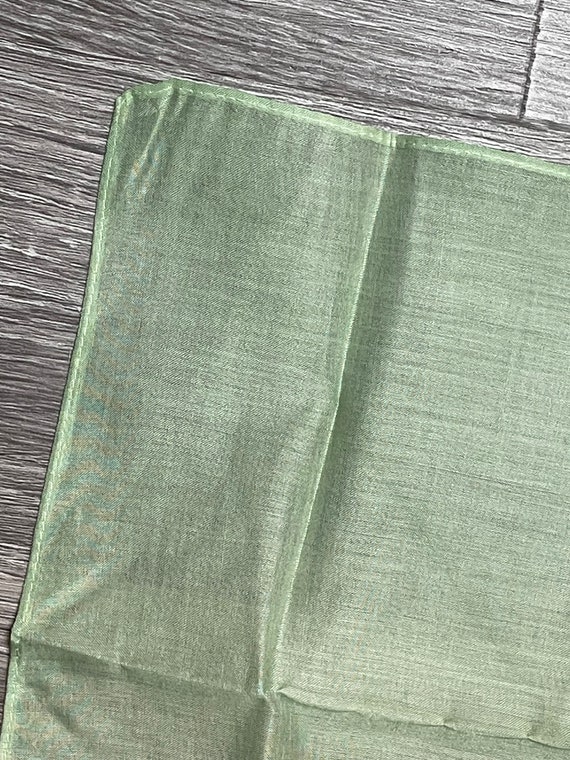Green square Cotton Scarf. - image 6
