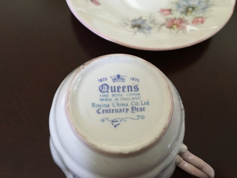 Queens Fine Bone China Cup and Saucer, Centenary Pear. Etsy