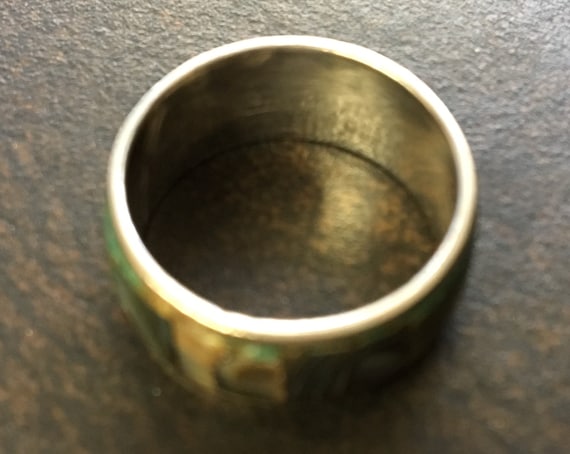 Ring, abalone shell set in silver. - image 2