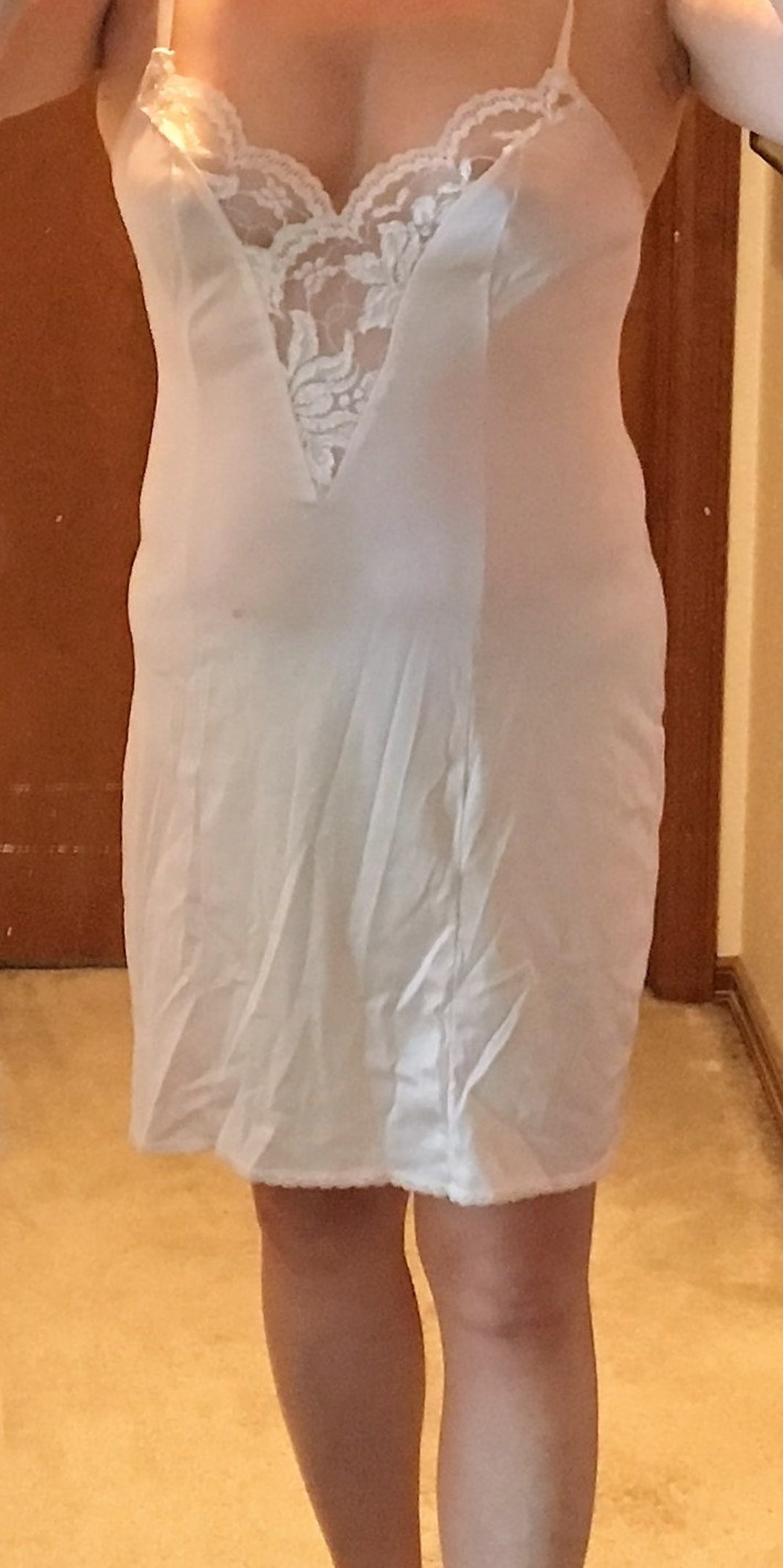 Vintage Nylon Slip Very Pale Pink. Etsy