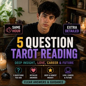 Tirage de tarot 5 questions — Avis approfondi, amour, carrière et avenir