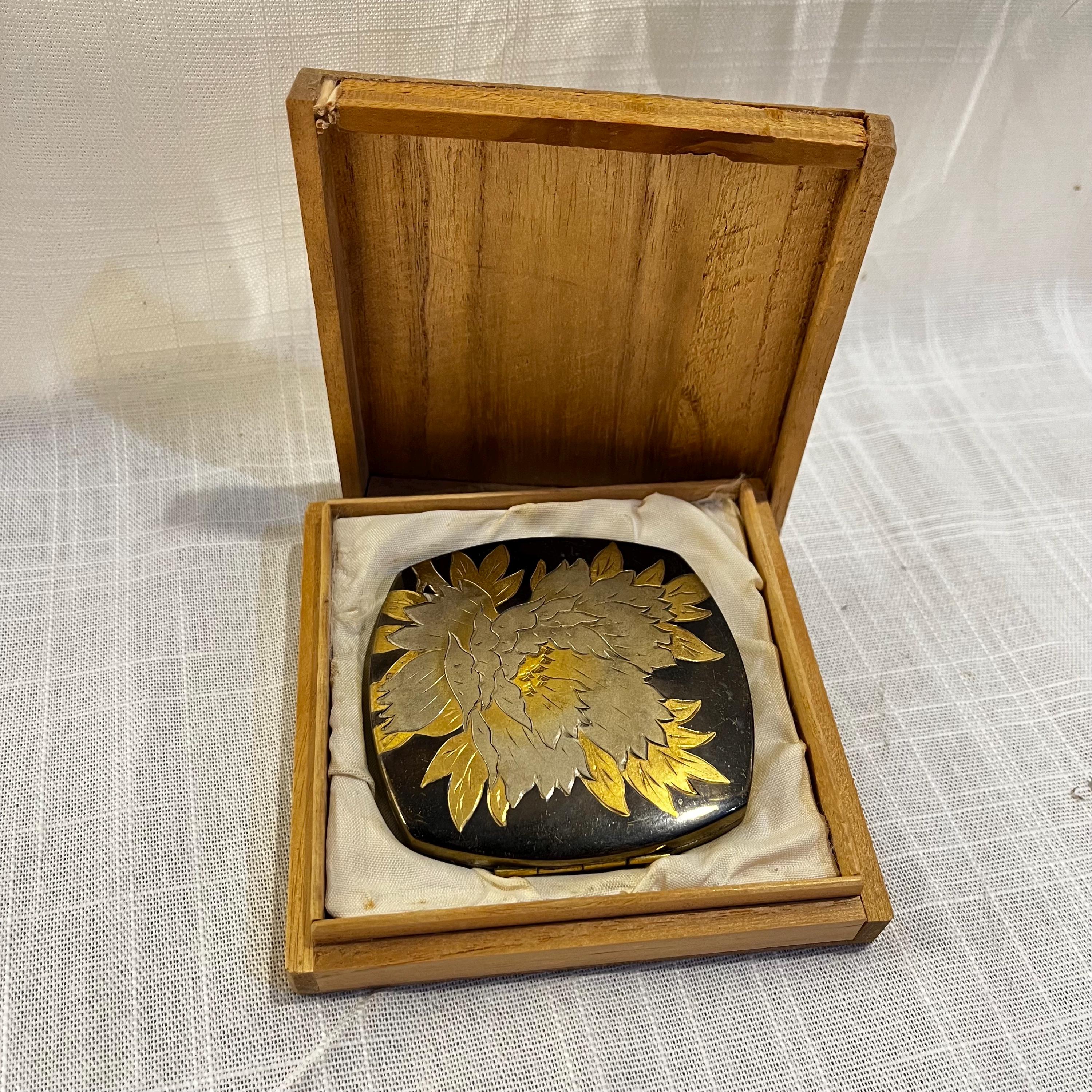 Japanese Silver Compact - Etsy