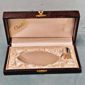 Antique Christofle Pastry Server in Original Box c. 1862–1935, Silver Plated Petit Four Pusher France, Vintage Luxury Collector's Item