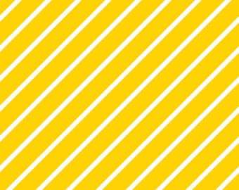 Tela amarilla de rayas diagonales finas, tela blanca de líneas inclinadas finas, tela para mantelería de cumpleaños infantil, tela 100% algodón por medio metro.