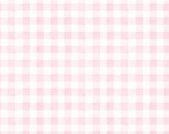 Tela de cuadros vichy rosa y blanco, tela de cuadrícula cuadrada, tela para regalo de futura mamá, tela para cortinas de guardería de Pascua, tela 100% algodón por medio metro.