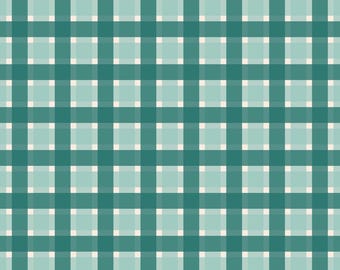 Tela de cuadros vichy verde menta, tela vintage bicolor, tela de cuadros verdes, tela para coser, tela 100% algodón, por medio metro.