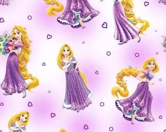 Tecido Rapunzel Disney Enrolados Pascal Tecido Corações Bolinhas Tecido Princesas Disney Tecido Anime Tecido 100% Algodão Vendido por Meio Metro