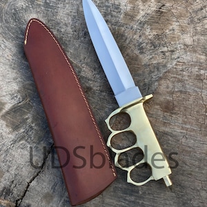 Couteau Bowie en acier au carbone forgé à la main avec étui en cuir image 4