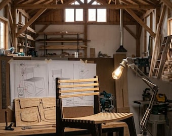 CNC Furniture Plans: Viracocha Chair & Tesla Rocker | Modern Woodworking Blueprint Bundle by Adalbert Joseph | Digital Download