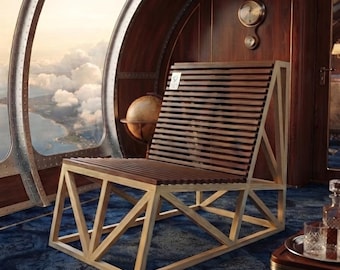 Hindenburg Sofa: Conceptual Design & Essential Dimensions. An Artistic Furniture Concept for Custom Fabrication. DIY Creative Project.