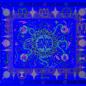 Original Symbolic Dotwork Art Print-Sacred Geometry Acrylic Painting