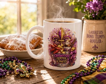 Flusskrebs Kaffee-Chaos Becher | Louisiana Cajun Karneval Tasse