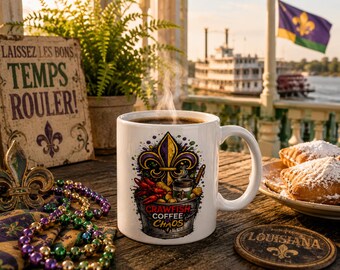 Flusskrebs Kaffee-Chaos Becher | Louisiana Cajun Karneval Trinkgefäß