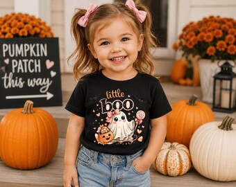 Kleines Boo Shirt, süßes Kinder Halloween Shirt, Kleinkind Geist Shirt, gruselige Saison T-Shirt, passendes Familien Halloween Shirt